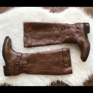 Enzo Angiolini Saylem knee high cognac riding boot